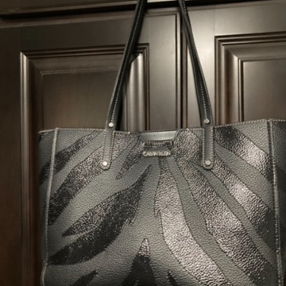 Black leather Calvin Klein bag